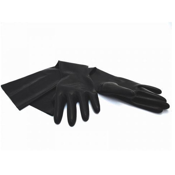 Rubber Gloves Elbow Length | Black