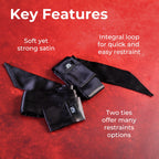 SEI MIO - Nights in Tied Satin - 2 x Silk Sash Restraints