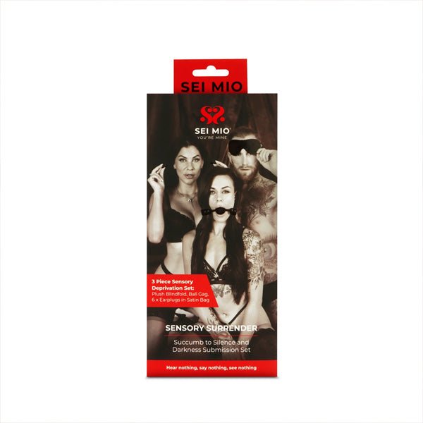 SEI MIO - Sensory Surrender - Blindfold, Gag and Earplug Kit (3 piece)