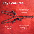 SEI MIO - Triple Tease - Adjustable Nipple and Clit Clamp Set