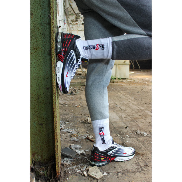 Sk8erboy Crew Socks | White