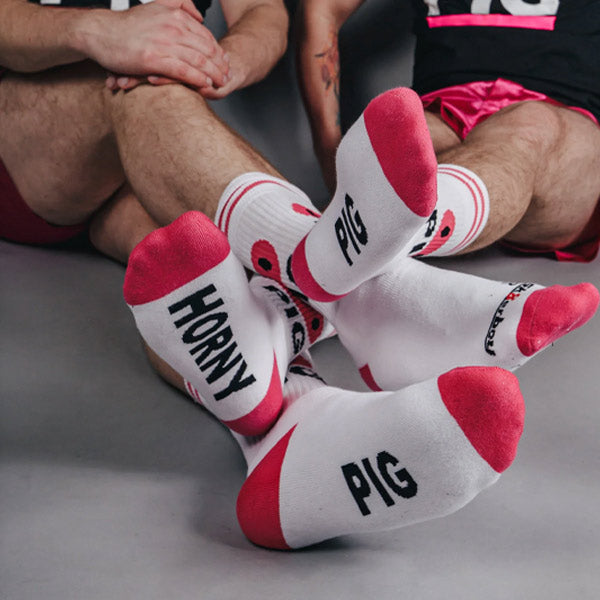 Sk8erboy Horny Pigs Socks | White