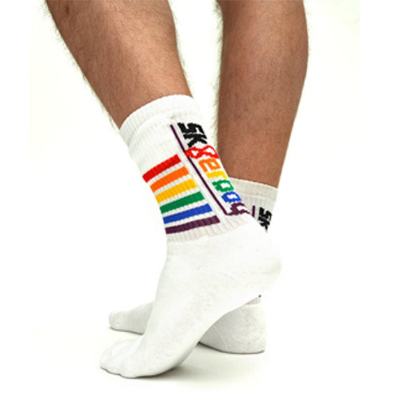 Sk8erboy Pride Socks | White