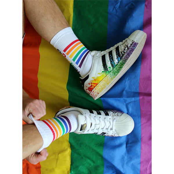 Sk8erboy Pride Socks | White