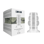 SONO: No.49 Ribbed Tunnel Butt Plug | Clear
