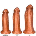 SquarePegToys® Wyatt Harness Dildo Flush Cup - SuperSoft Bronze