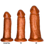 SquarePegToys® Wyatt Harness Dildo Flush Cup - SuperSoft Bronze