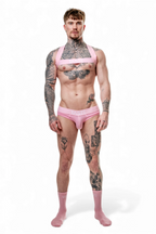 TASTE Brief, Harness & Socks Set | Candy Pink