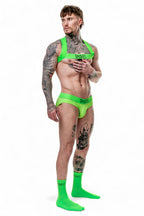 TASTE Brief, Harness & Socks Set | Neon Green