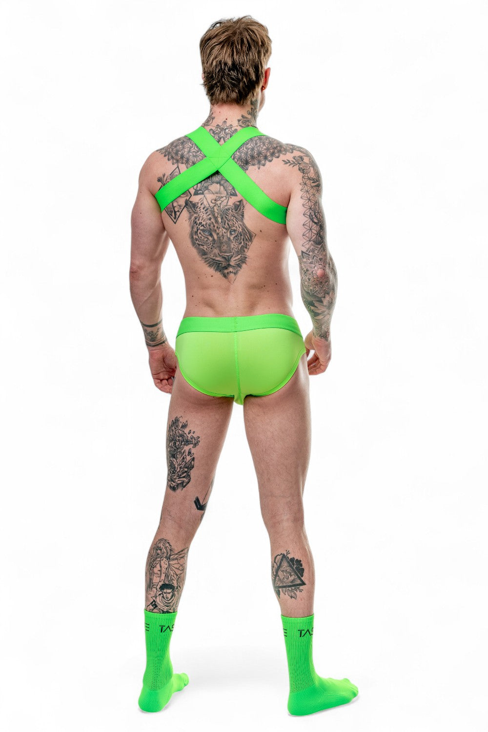 TASTE Brief, Harness & Socks Set | Neon Green