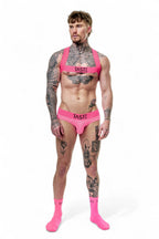 TASTE Brief, Harness & Socks Set | Neon Pink