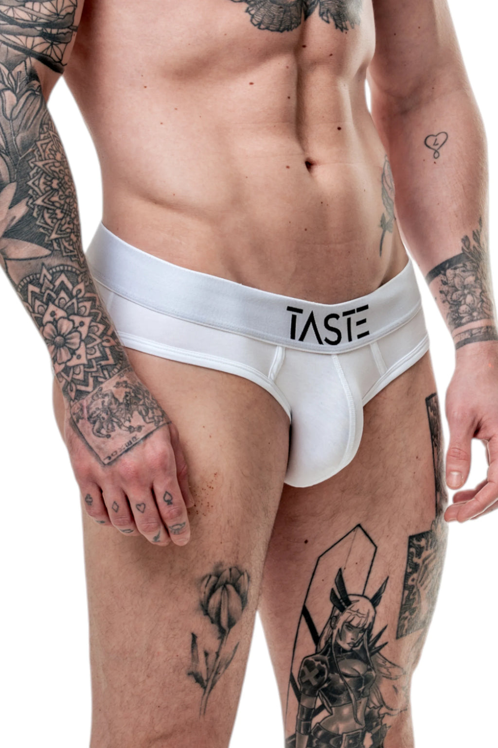 TASTE Brief, Harness & Socks Set | Signature White