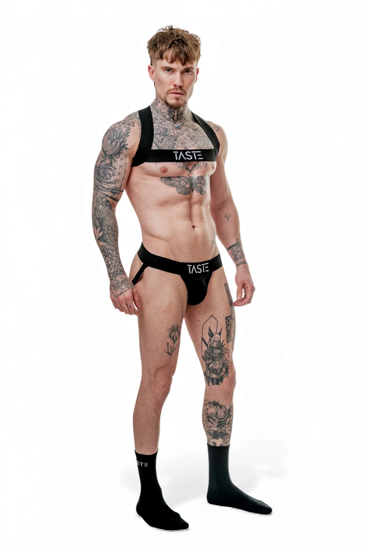 TASTE Jockstrap, Harness & Socks Set | Signature Black