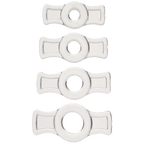 TitanMen Tools | Cock Ring Set Clear with Easy Grip Tabs: Clear