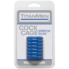 TitanMen Tools Cock Cage: Stretch-To-Fit | Blue