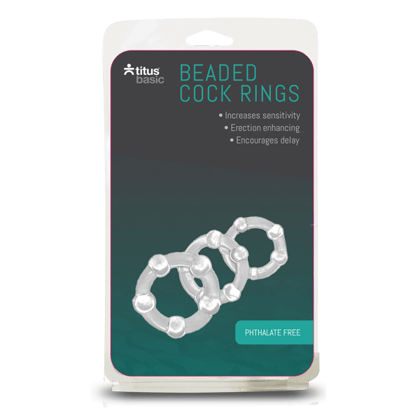 Titus Basics Beaded Cock Ring 3 Pack