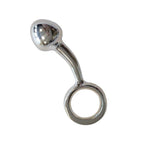 Titus Ergo Curved Butt Plug with Finger Ring: Medium | Stainless Steel