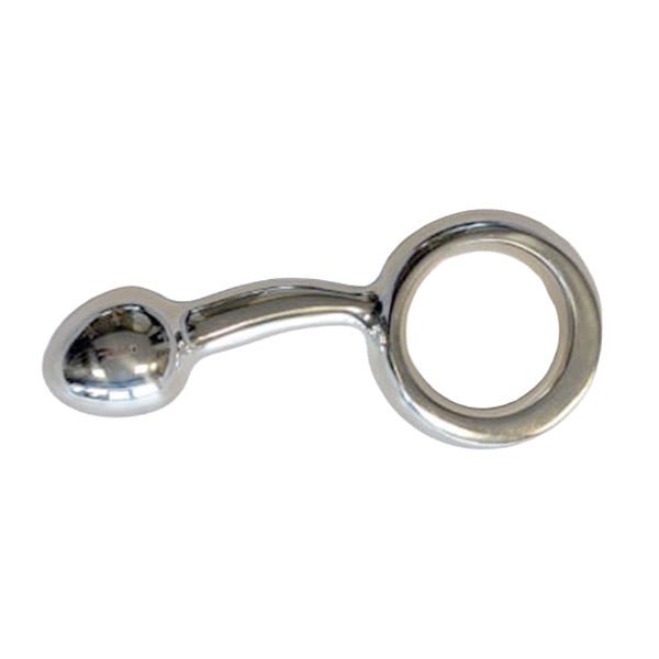 Titus Ergo Curved Butt Plug with Finger Ring | Stainless Steel
