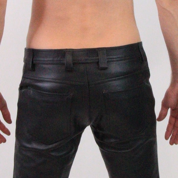 Titus Leather Tailored JEANS | Black