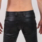 Titus Leather Tailored JEANS | Black