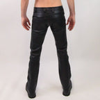 Titus Leather Tailored JEANS | Black