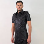 Titus Leather UNIFORM SHIRT | Black