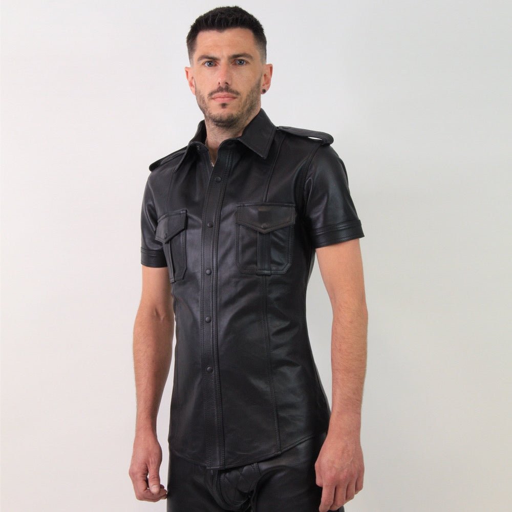 Titus Leather UNIFORM SHIRT | Black