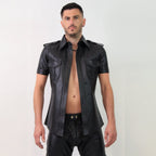 Titus Leather UNIFORM SHIRT | Black
