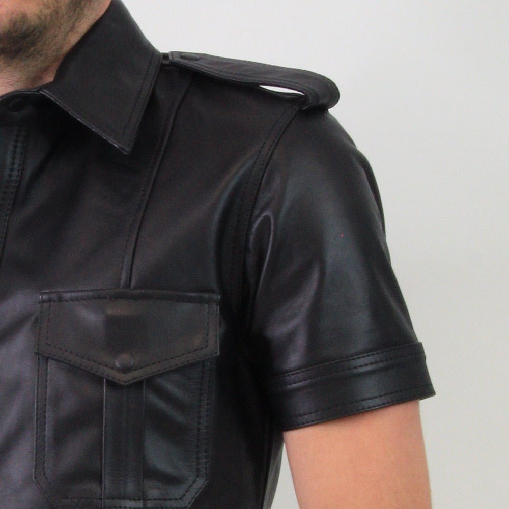Titus Leather UNIFORM SHIRT | Black