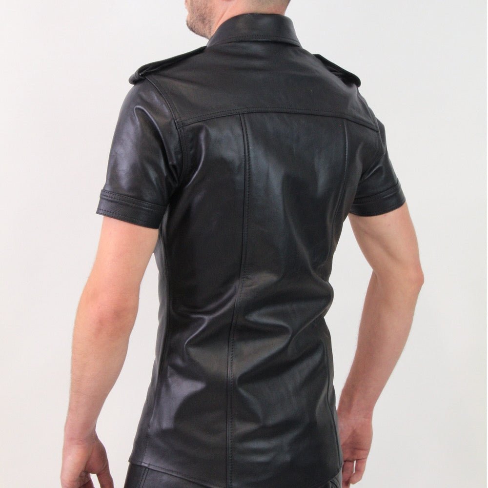 Titus Leather UNIFORM SHIRT | Black