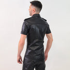 Titus Leather UNIFORM SHIRT | Black