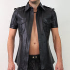 Titus Leather UNIFORM SHIRT | Black