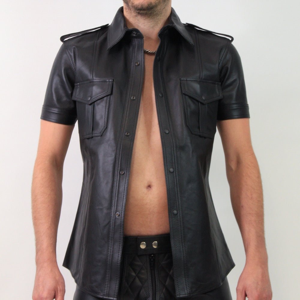 Titus Leather UNIFORM SHIRT | Black