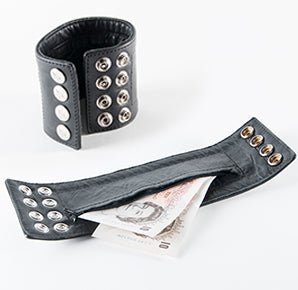 Titus Leather Zipper Wrist Wallet - Size Options