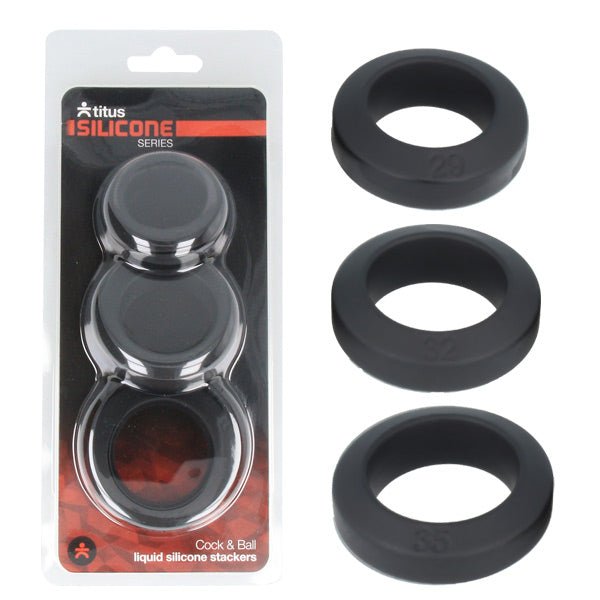 Titus Silicone Series 3 - Pack Stackers Cock & Ball Rings