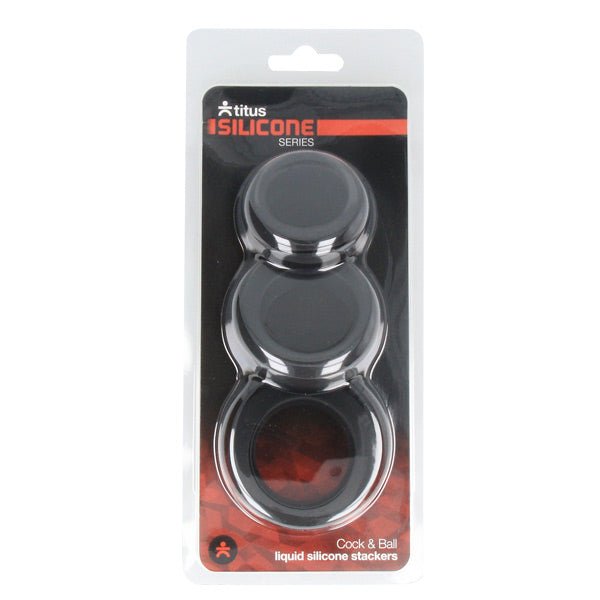 Titus Silicone Series 3 - Pack Stackers Cock & Ball Rings