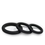 Titus Silicone Series - Cock Ring 3 Pack - Black