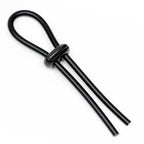 Titus Silicone Series: Two - Hole Lasso Cock Ring - Black