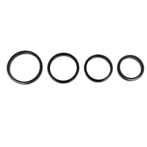 Titus Steel FLAT 8mm Cock Ring - Black | Various Sizes