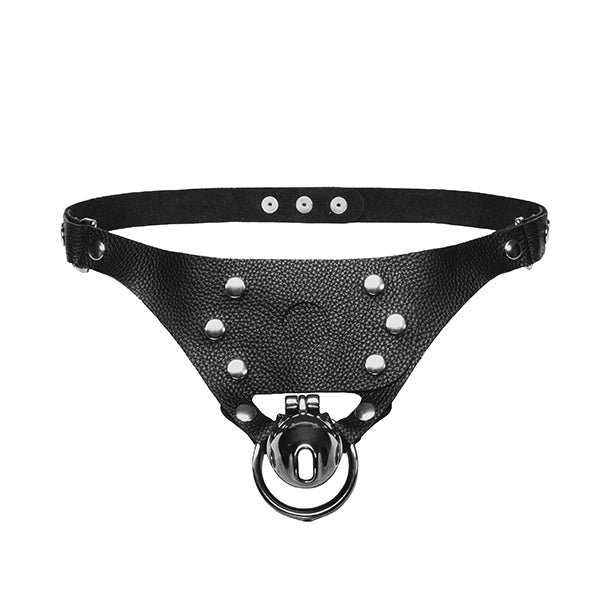 Lustful Lavish Chastity Vac-U-Lock Strap-On Harness - Black Classic