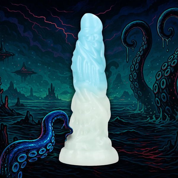 Vein Master - Silicone Dildo - Blue/White