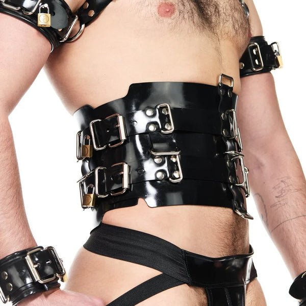 Vilain Garçon Heavy Rubber Bondage Corset Belt