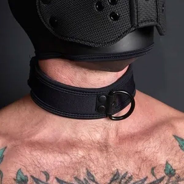 Mr S Leather NEO CARBON Puppy Collar Black/Black