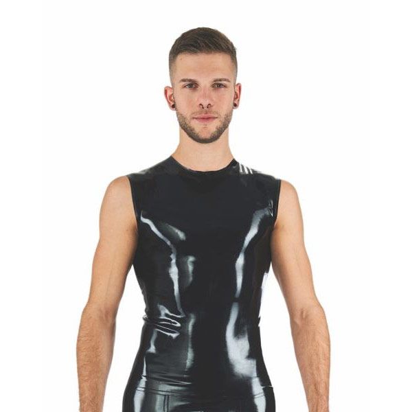 Mister B Rubber Sleeveless T-Shirt | Black