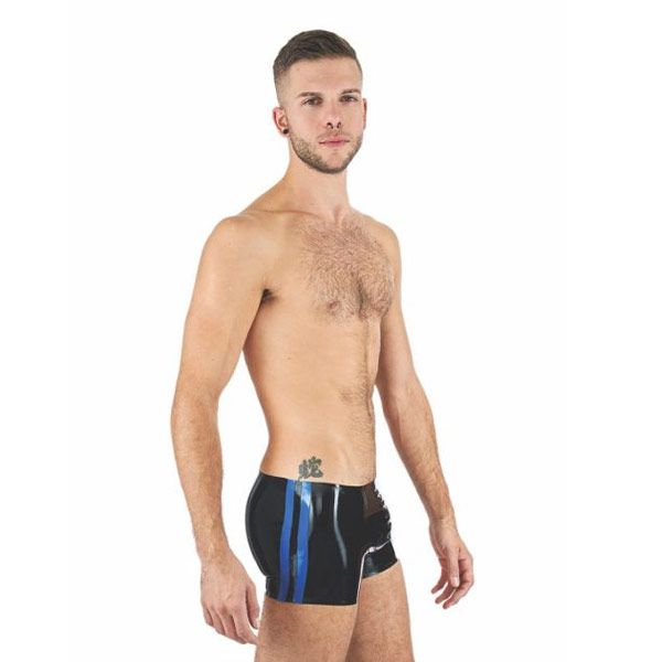 Mister B Rubber Trunks | Black/Blue