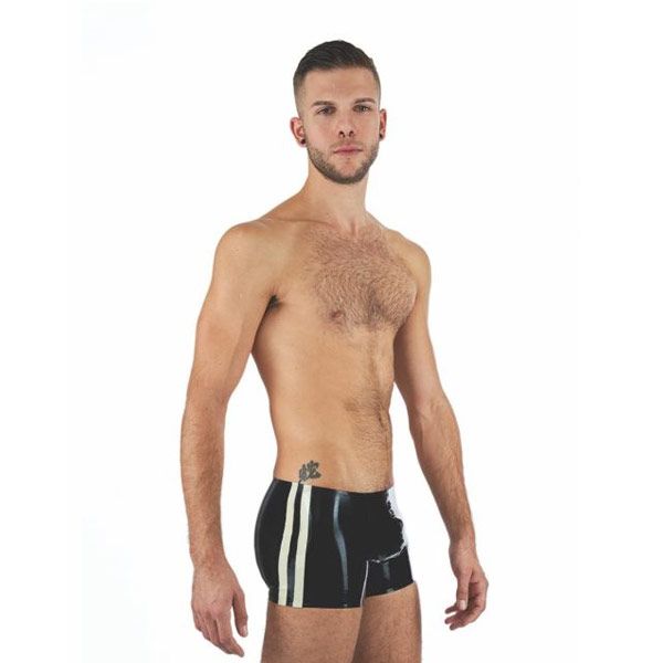 Mister B Rubber Trunks | Black/White