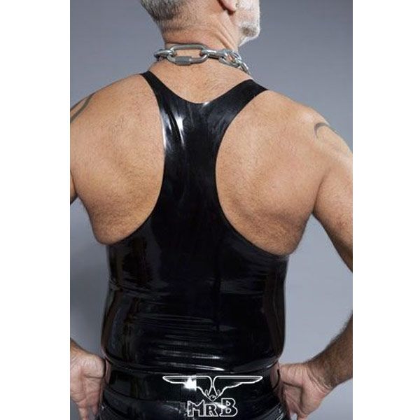 Mister B Rubber Sleeveless T-Shirt | Black