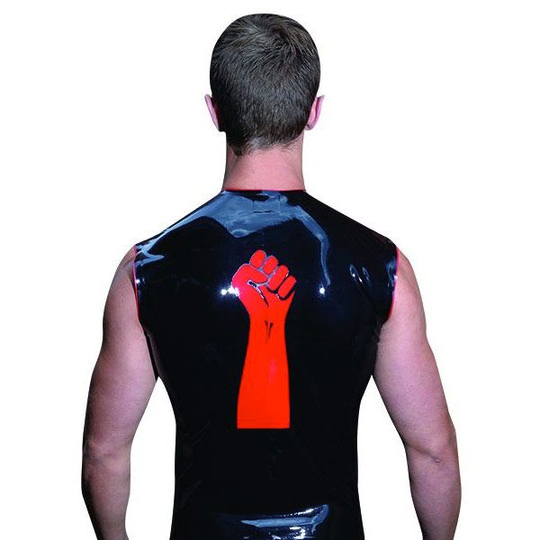 Mister B Rubber Sleeveless FIST T | Red Trimming