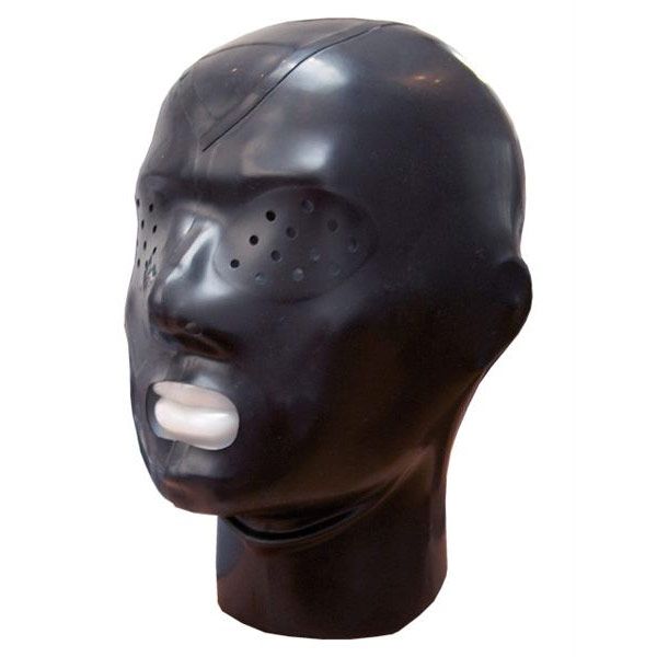 Mister B Rubber Hood Zip Pinhole Eyes | Black