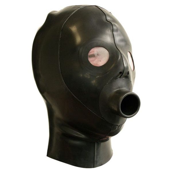 Mister B Rubber Extreme Piss Gag Hood | Black